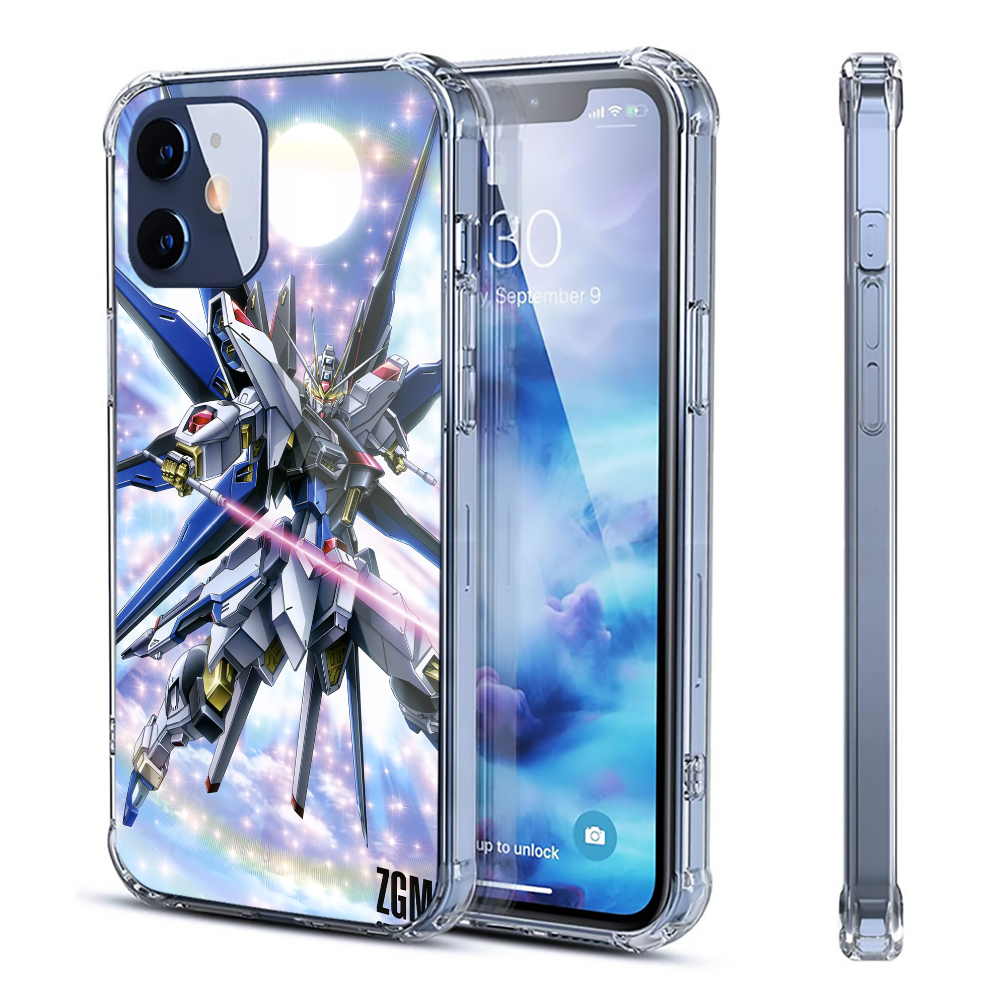 （画像用） 機動戦士ガンダム Mobile Suit Gundam 【iPhone 12シリーズ対応】透明スマホケース（クリアソフトケース）